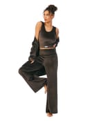 Dresowy luxe plush layer, crop tank & pant lounge set DKNY - 1