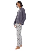 Piżama brushed sweater jersey hooded & jogger sleep set DKNY - 1