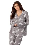 Piżama stretch fleece folded notch & pant sleep set DKNY - 1