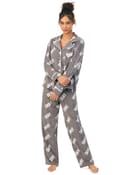 Piżama stretch fleece folded notch & pant sleep set DKNY - 2