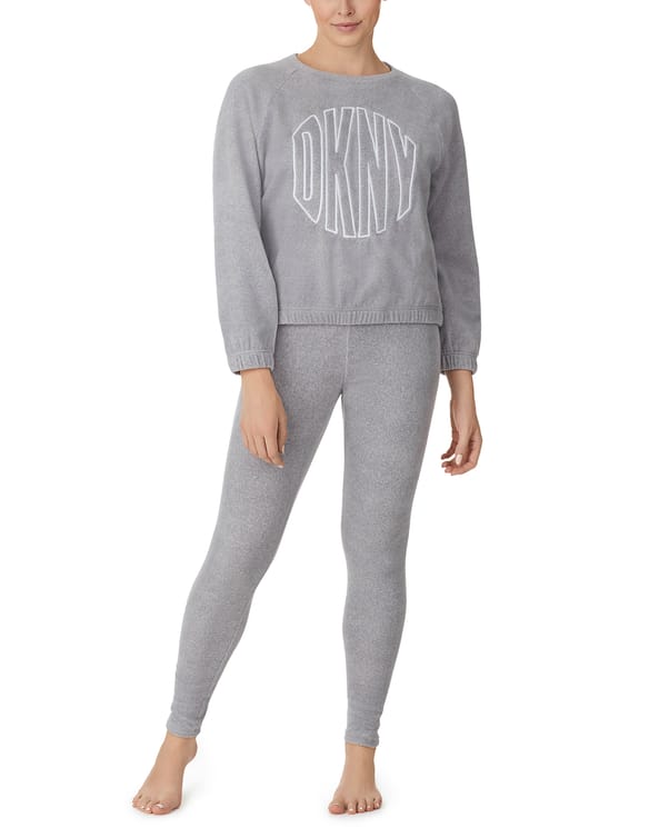 Piżama recycled stretch fleece & legging set DKNY
