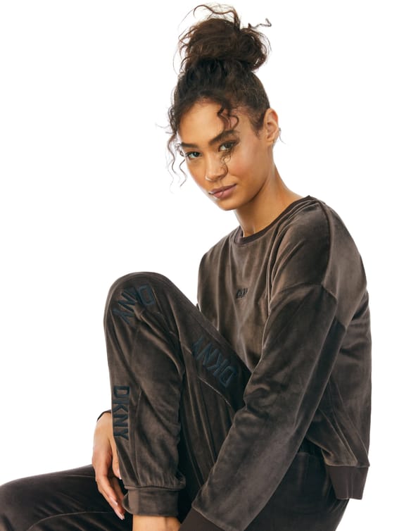 Dresowy luxe plush & jogger lounge set DKNY