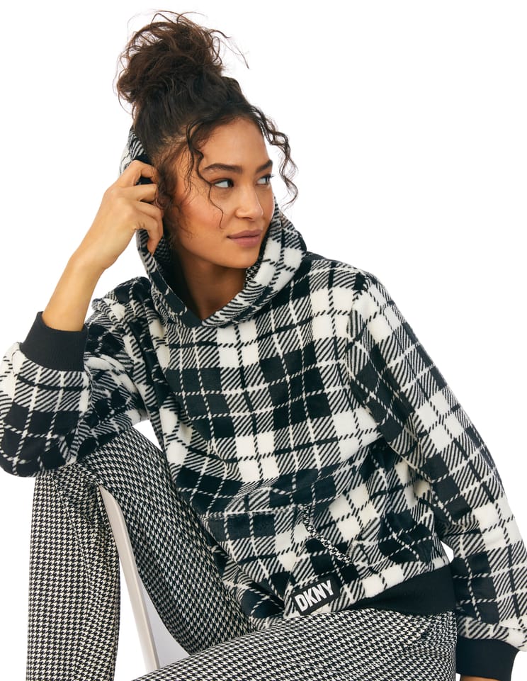 Dresowy chenille hooded & jogger lounge set DKNY - 0