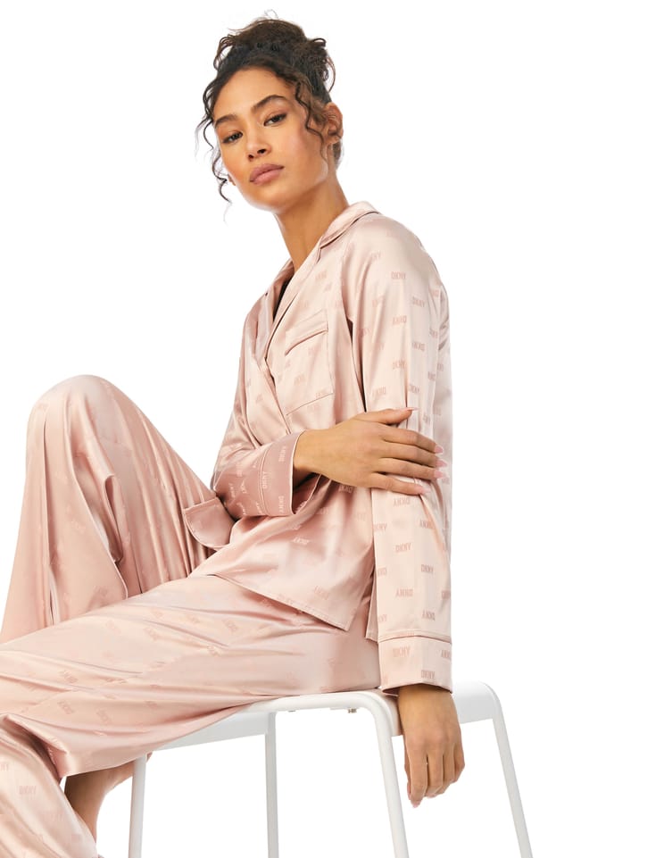 Piżama satin notch & pant sleep set DKNY - 0
